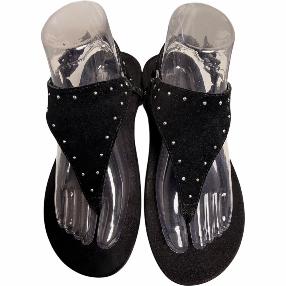 Vionic Margot Studded Sandals Black Comfort Size 8.5 W Wide